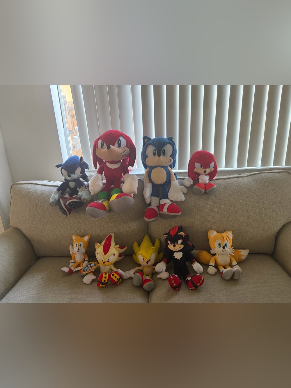 Sonic the Hedgehog plushies